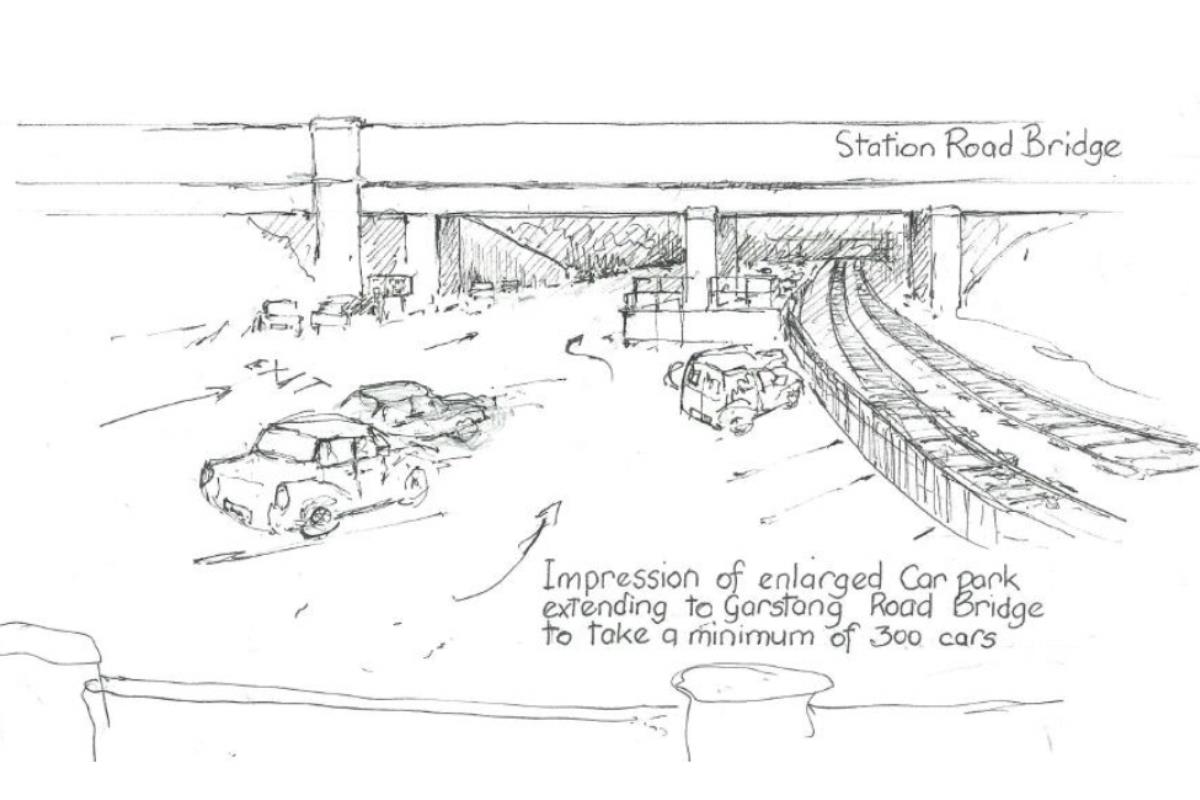 Artist's impression of enlarged car park.